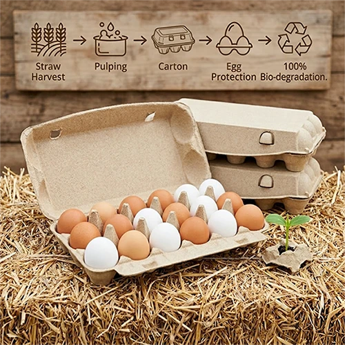 Original straw pulp egg carton manufacturer in China